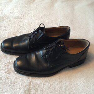 GEOX black leather dress shoes sz 9.5